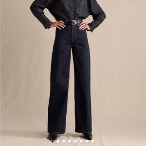 Dark Denim Button-Up Jumpsuit